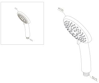 Душевая лейка Am.pm Like F0280000 110 мм